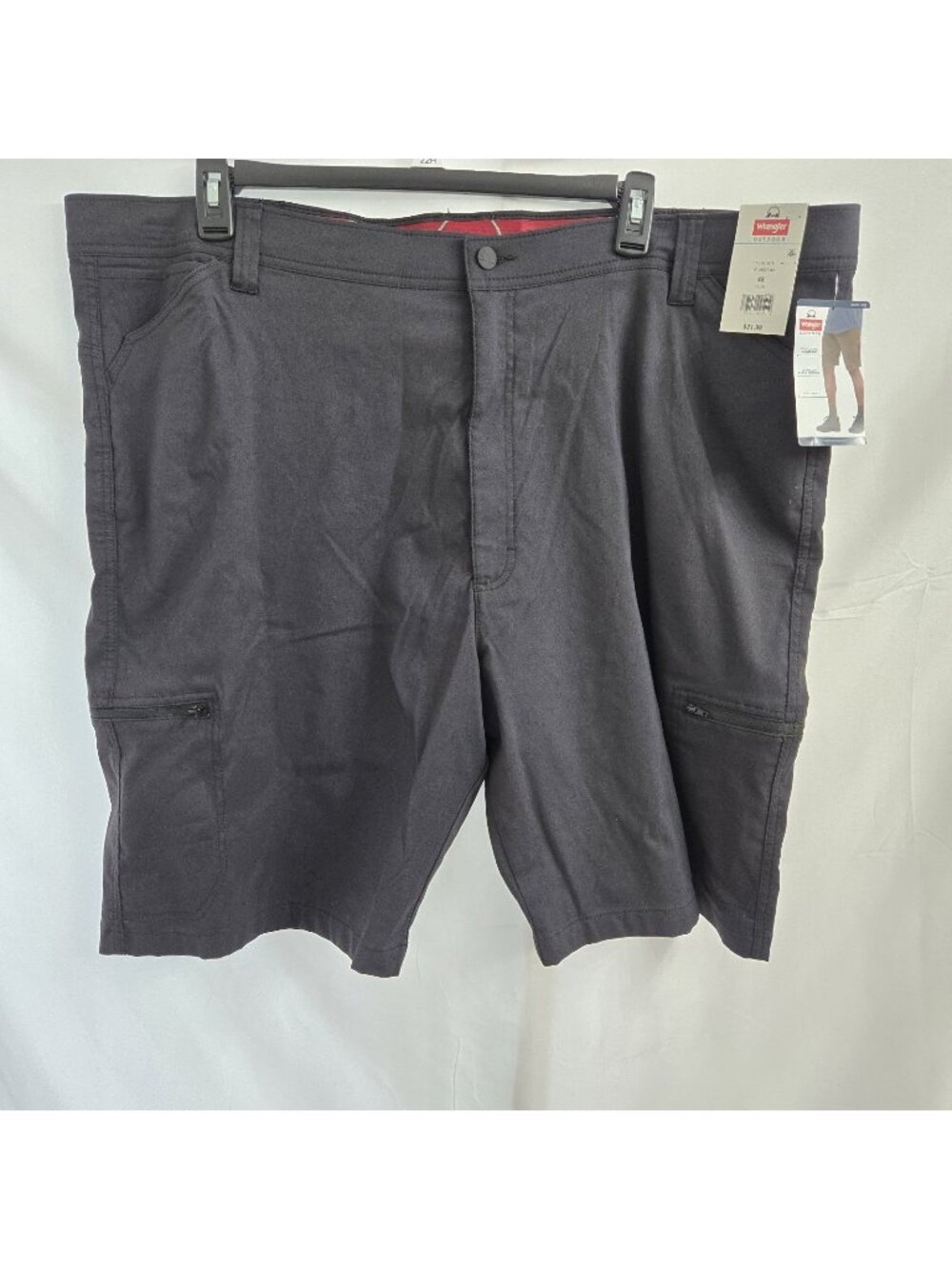Wrangler All Terrain Gear Shorts Mens 48 X 10 Cargo Nylon Hiking Outdoor Gray